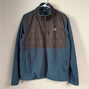New Balance Men's Teal and Charcoal Performance Jacket MEDIUM